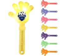 Personalised Hand Clappers, Custom Patterned Clap Hands for Concerts/Parties/Sports Events, Durable Plastic Hand Clapping with Multiple Sizes & 7 Colors for All Ages (Yellow（LED）)