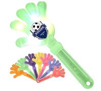 Personalised Hand Clappers, LED Light Up Cheer Noise Makers -7 Colors, Custom Logo/Team Badge for Sports Events/Concerts/Parties,2 Sizes (24x11cm/28x13cm) (Green)