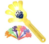 Personalised Hand Clappers, LED Light Up Cheer Noise Makers -7 Colors, Custom Logo/Team Badge for Sports Events/Concerts/Parties,2 Sizes (24x11cm/28x13cm) (Yellow)