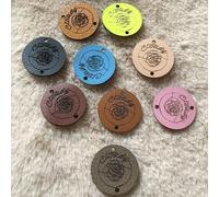 Personalised Handmade Label for Clothing，Custom Sewing Leather Tag with Logo/Text, Hats Knits Tag, Product Tags, Sew On Label, Crochet and Handmade Brands, Clothes Tags (25x25Mm, 25 Pcs)