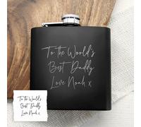 Personalised Handwriting Hip Flask Black