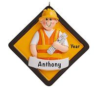 Personalised Handyman Ornament 2025 - Fast & Free 24h Customisation - Construction Christmas Ornaments for Tree - Custom Gift Wrapped Engineer Keepsake for Contractors