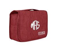 Personalised Hanging Toiletry Bag for Men and Women Travel Toiletry Bag with Logo and Name Large Wash Bag for Business Trip Vacation Overnight (Red)