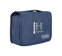 Personalised Hanging Toiletry Bag for Men and Women Travel Toiletry Bag with Logo and Name Large Wash Bag for Business Trip Vacation Overnight (Cyan)