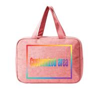 Personalised Hanging Travel Toiletry Bag, Custom Name Text 4-Fold Wet Dry Separate Wash Bag, Portable Cosmetic Makeup Organiser with Hook for Travel Gym Dorm，A
