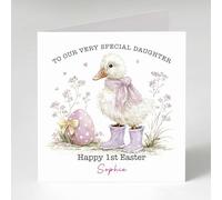 Personalised Happy 1st Easter Cards for Children, A5 Greeting Card Gift with Envelope for Granddaughter, Grandson, Family Keepsake Present