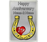Personalised Happy 25th Anniversary Jumbo Fridge Magnet Ideal Wedding Anniversary Keepsake Gift 985