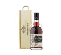 Personalised Happy Birthday Kraken Black Spiced Rum Gift Set - Unique Birthday Gifts for Men or Her - Custom Mens Box with Premium Rum - Perfect for Celebrations & Special Moments