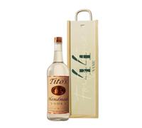 Personalised Happy Birthday Tito’s Handmade Vodka Gift Set - 70 merican | Personalised Wooden Presentation Box | Birthday Gift | 40% ABV