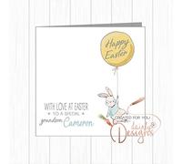 Personalised Happy Easter Card Boy Son Grandson Godson Nephew Uncle Godfather...