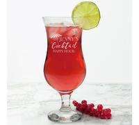 Personalised Happy Hour Cocktail Glass