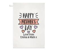 Personalised Happy Mother's Day Banner Love from Tea Towel Dish Cloth