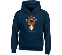 Personalised Happy Vaisakhi Lions Head Orange Occasion Childrens Kids Hooded Top Hoodie Gift