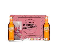 Personalised Happy Valentine’s Aperol Spritz Gift Set - 2 x 200ml Ready-to-Drink Bottles with Chocolate, Love Hearts & Metal Straw | Valentine’s Cocktail Gift for Her or Him