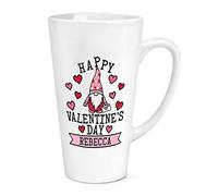 Personalised Happy Valentine's Day Gonk Gnome 17oz Large Latte Mug Cup