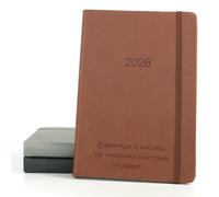 Personalised Hardcover Executive Diary 2026 | Custom Engraved Organiser Planner | Gift Idea - [A4, Week, Brown]