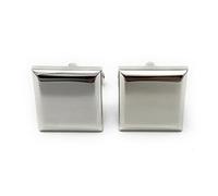 Personalised Harvey Makin Square Silver Cufflinks in A Black Presentation Box FREE ENGRAVING