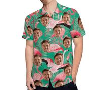 Personalised Hawaiian Shirts for Men,Custom Hawaiian Shirt with Photo,Customized Funny Shirt for Beach/Summer/Party/Stag Do,Casual Wear Holiday,Personalised Gifts for Boyfriend /Husband/Dad/Women