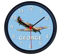 Personalised HAWKER HURRICANE World War Two Fighter Aircraft Wall Clock