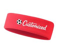 Personalised Headband,Custom Headbands For Women With Embroidered Text Fashion Accessories,Soft Elastic Ladies Sports Headband Yoga Gym Hair Accessories (Red)