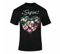 Personalised Heart Bootleg Rap T Shirt Vintage Collage T-Shirt Top Design - Vintage 90s Style Retro Tee, Birthdays, Christmas Music Fans, I Love my Girlfriend tshirt Black