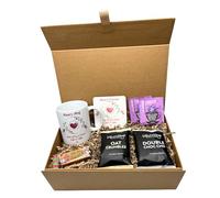 Personalised Heart & Flowers Design Mug & Coaster Hamper Gift Box For Birthday Christmas Mother's Day (Berry Burst Tea Bags)