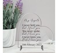 Personalised Heart Plaque - Memorial Plaque for Angel Baby | Custom Bereavement Gift | Handmade Remembrance Plaque (Acrylic 13.5cm x 13.5cm, Twins)