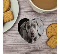Personalised Heart-Shaped Pet Photo Coaster - Custom MDF Wood Plaque - Unique Gift for Dog Lovers - Handmade 10cm Heart Coaster - Perfect for Pet Memorials, Birthdays, or Home Decor