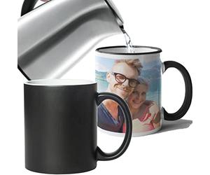 Personalised Heat Change Mug - Upload Your Photograph or Design and Text or Any Name to Personalise This Magic Cup Gift. Same Day Free Dispatch - Eco Friendly Packaging. Great Mug Gift.