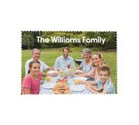 Personalised Heat Resistant Placemats Set of 4, Customisable Oilproof Polyester Table Mats with Any Text Image Logo Color for Dining Kitchen Party Gift 45x30cm (18"x12") (Photo Style)