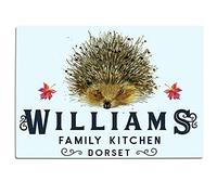 Personalised Hedgehog Chopping Board Country Farm Glass Worktop Saver Cutting Kitchen Surface Protector - 30 x 40cm Farmhouse Birthday Gift KCH21