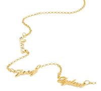 Personalised Heritage Necklace with Multiple Names and Diamond Options - Dainty Gift for Her Women - Individual Elegant Jewellery for Mother's Day, Various Diamonds