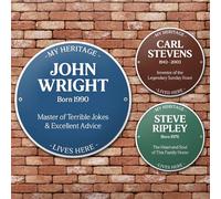 Personalised Heritage Plaque | Custom Metal Man Cave Sign, Bar Sign | Classic Blue Plaque Style Wall Art | Funny Gift for Dad, New Home