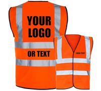 Personalised Hi Vis Vest Custom Printed Hi Viz Vest Safety Adults Custom Printed High Visibility Waistcoat Supplied by Simply Hi Vis Clothing UK