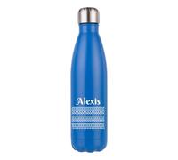 Personalised Hidden Message - “F*ck This Shit” Optical Illusion Design, 500 ML Double Walled Insulated Stainless Steel Bottle. (Matt Dark Blue)