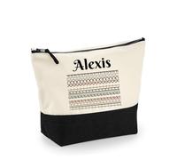 Personalised Hidden Message - “F*ck This Shit” Optical Illusion Design, Makeup Bag, Canvas Accessory Bag. (Natural Black, M)