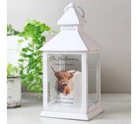 Personalised Highland Cow LED Lantern