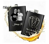 Personalised Hip Flask for Men Custom Alcohol Flask for Wedding Engraved Whiskey Flask for Groomsmen Best Man Gifts Father of the Bride Gift Box (Groomsmen Gifts)
