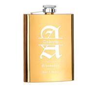 Personalised Hip Flasks for Men Women, 8oz Stainless Steel Engraved Flask for Groomsmen Bridesmaid Gifts, Custom Flask for Wedding Party Gift, Best Friend Gift, Valentine Gift