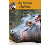 Personalised Hippo Greeting Card (Birthday, Mothers Day, Fathers Day, Christmas, Blank) - Custom Card for Him Her Male Female Family Kids