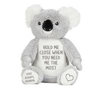 Personalised Hold Me Close Grey Koala Bear Plush Cuddly Toy - Kids & Babies Teddy Bear Keepsake Gift