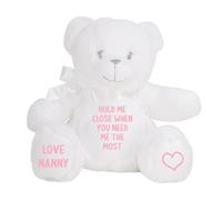 Personalised Hold Me Close White Teddy Bear Plush Cuddly Toy - Kids & Babies Teddy Bear Keepsake Gift