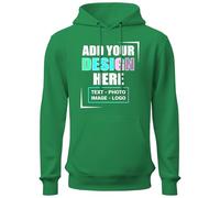 Personalised Hoodie | Any Text, Image, or Logo Cotton Long Sleeve Hooded Sweatshirt for Men & Women | Perfect for Birthdays, Holidays, Events, and Occasions Mothers Day Irish (Green-2XL)