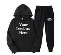 Personalised Hoodie Custom Sweatshirt Personalised Gifts Add Your Own Text/Image/Logo Long Sleeve Tracksuits Sweatpants Two Piece Suit custom10,L