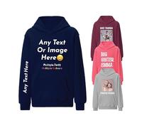 Personalised Hoodie Custom Text Photo Adults Kids Mens Womens UK 1NL