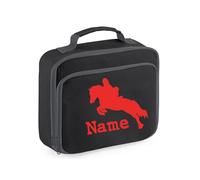 Personalised Horse Design Lunch Cooler Bag (Black/Red)