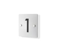 Personalised House Number Plaque 148mm x 148mm Matt White Address House Sign Door Number Plate Square Contemporary Modern Printed Address Signage With Hidden Fixings Waterproof & Scratch-Resistant