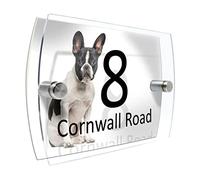 Personalised House Number Sign for Dog Lovers (French Bulldog)