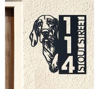 Personalised House Numbers Plaques Bloodhound Dog Door Number Plaques for Wall House Signs for Outside Dog Lover Gift Custom Address Sign Front Porch Decor House Warming Gifts New Home Gifts