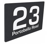 Personalised House Numbers Plaques - Floating Door Number Plaque for Wall · Waterproof UV-Printed House Signs for Outside · Custom Street Name · Anthracite Grey · 200mm × 130mm